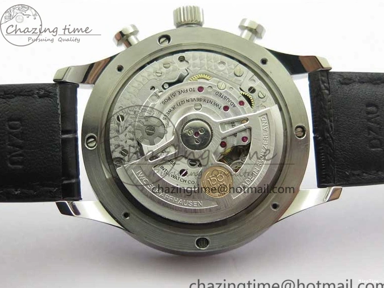 MIROTIME 0121 SunProtective Portugieser Chronograph Edition 150 Years IW371601 ZF 1:1 Best Edition Blue Dial on Black Leather Strap A7750 (Slim Movement) 7137